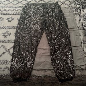 Cable & Gauge Sequin Black Pants Night Out